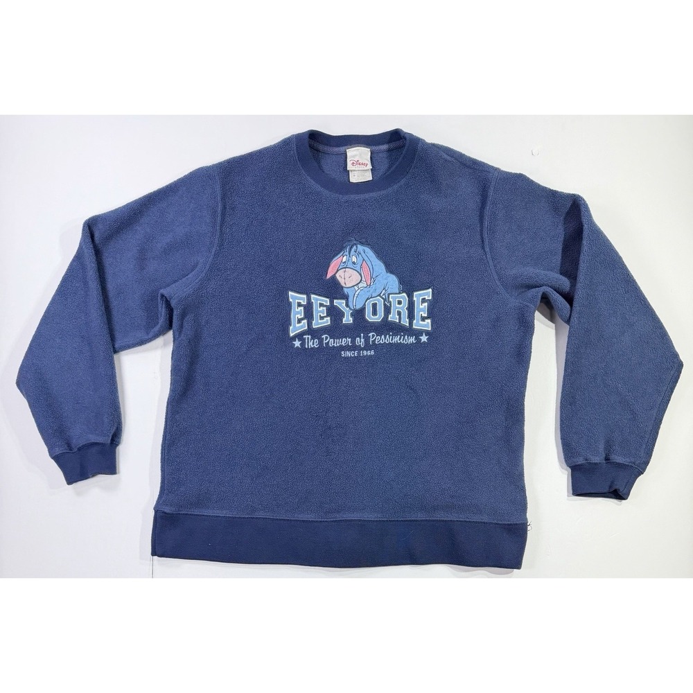 Disney Eeyore Sweatshirt Medium Blue Front Graphic Hit